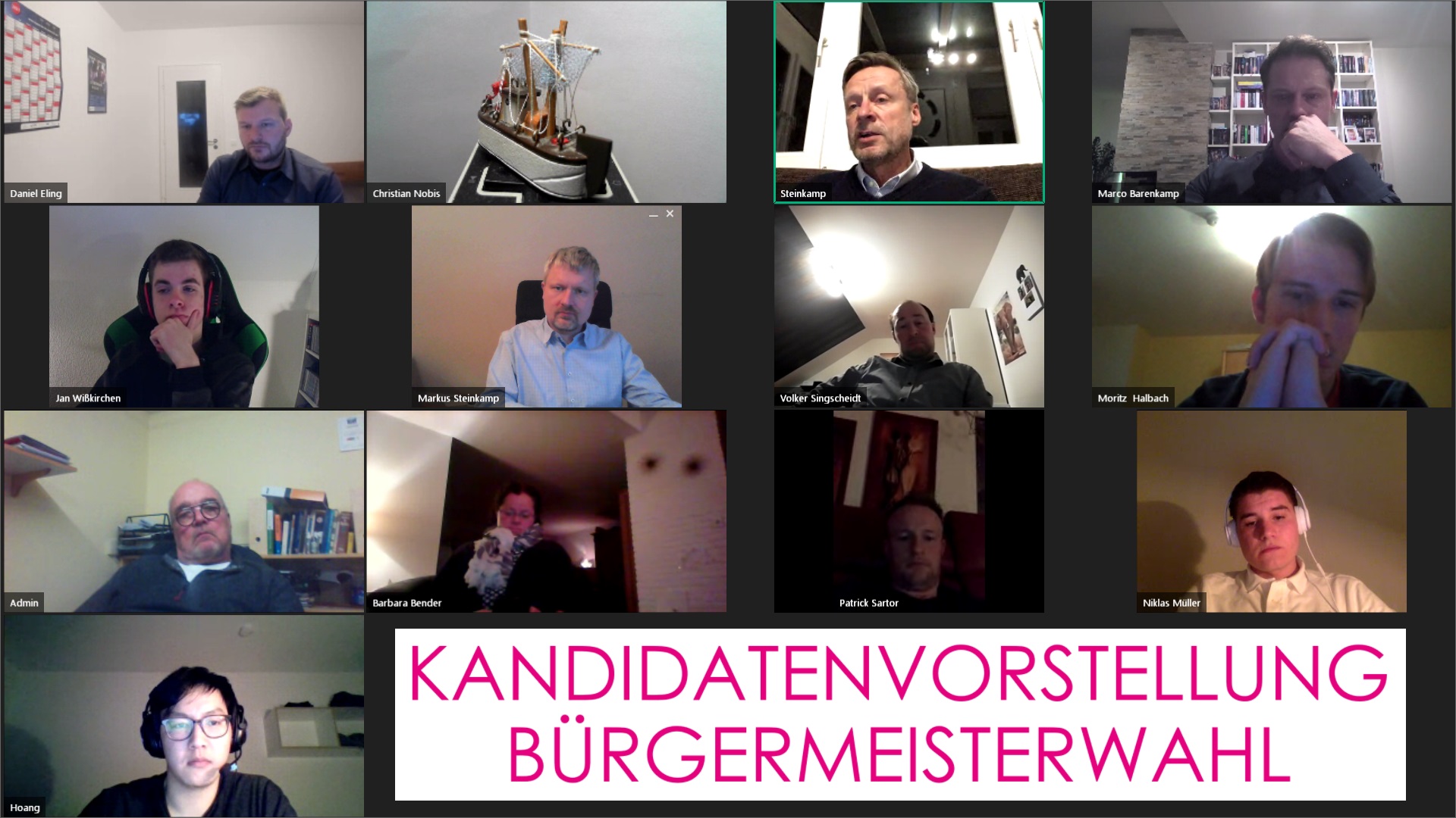 Kandidatenvorstellung online