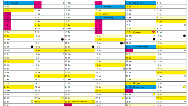 Kalender 2021